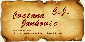 Cvetana Janković vizit kartica